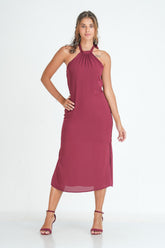 Tie Up Halter Neck Dress